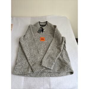 Eddie Bauer Mens Radiator Fleece Snap Front Pullover Gray XXL New